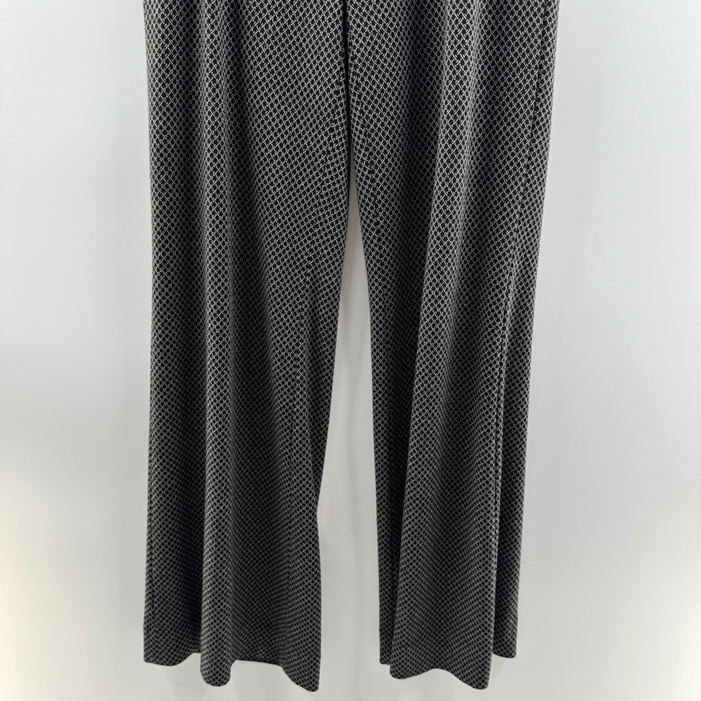 White House Black Market Wide Leg Textured Pants Clasp Waist Size 4 - Picture 4 of 9